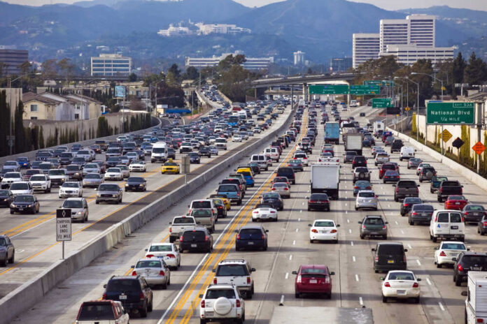 shutterstock_46893931.jpg featured image Heavy traffic on a multi-lane highway.