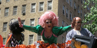Drag queen at a parade