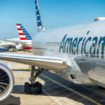American Airlines plane on airport tarmac