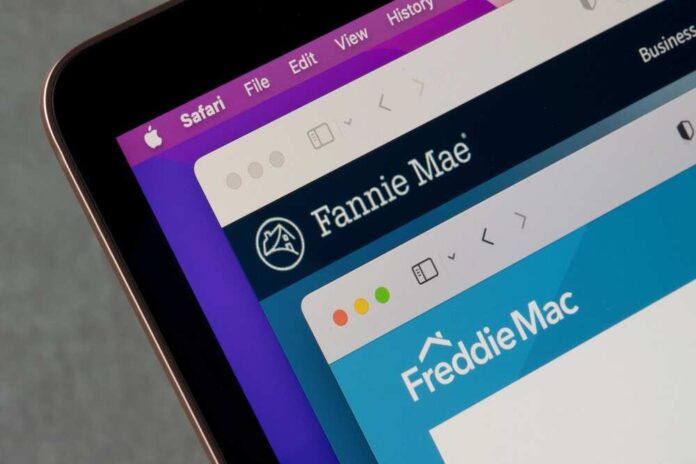 Web browser displaying tabs for Fannie Mae and Freddie Mac
