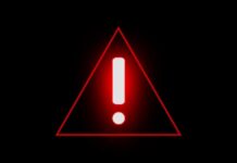 Red triangular warning sign with an exclamation mark