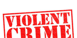 Red stamp with the words VIOLENT CRIME