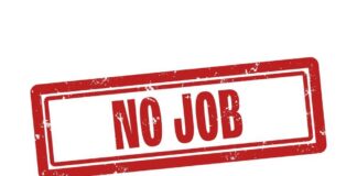 Red stamp with the text 'NO JOB'