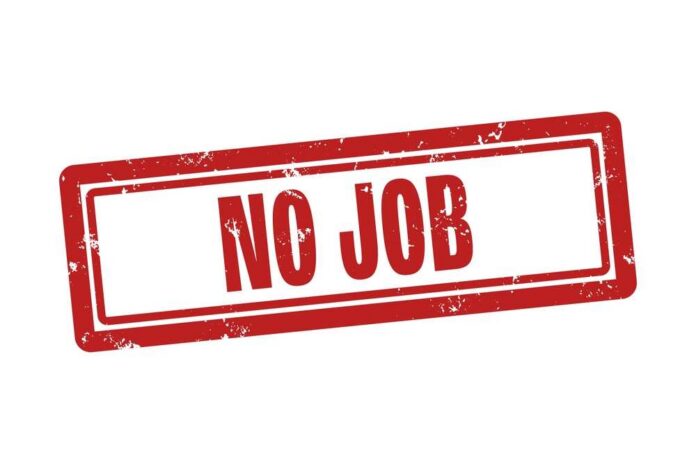 Red stamp with the text 'NO JOB'