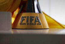 FIFA Club World Cup trophy closeup shot