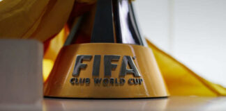 FIFA Club World Cup trophy closeup shot