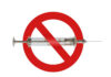 Unvaxxed Clusters Igniting Faster Spikes? A syringe with a red prohibition sign overlay