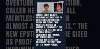 Federal Judge Says Maxwell's Claims Are Frivolous and Epstein Files Cited Only Incriminate Her More