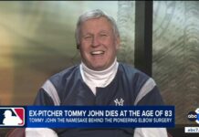 Tommy John, former MLB pitcher and namesake of pioneering surgery, dies at 83