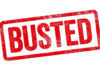 BUSTED: Pandemic Cover-Up Bombshell Revealed Red Busted stamp on white background