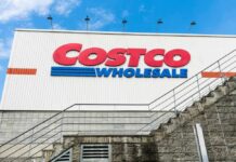 Hidden Allergen Lurks In Costco Product? Empty supermarket shelves with great prices signage