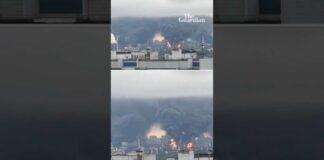 Russian oil refinery on fire after Ukrainian drone attack in Moscow