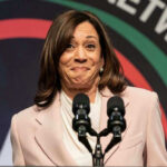 VIDEO: Kamala Slams Trump With Attack Words Kamala Harris speaking at a podium with two microphones