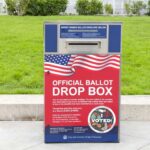 Official ballot drop box in a park